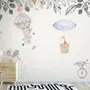 Baby Elephant with Hot air Balloons Wallpaper Mural