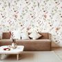 Watercolor Soft Wild Flowers Wallpaper Mural