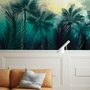 Papier peint forêt tropicale de palmiers