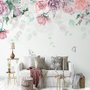 Papier peint fleurs de pivoine vintage
