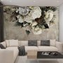 Papier peint panoramique floral foncé