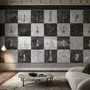 Monochrome Medieval Chessboard Historical Wallpaper Mural