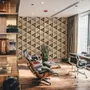 Geometric Shape Wood Look Texture Wallpaper Mural