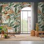 Papier peint feuilles palmier banane