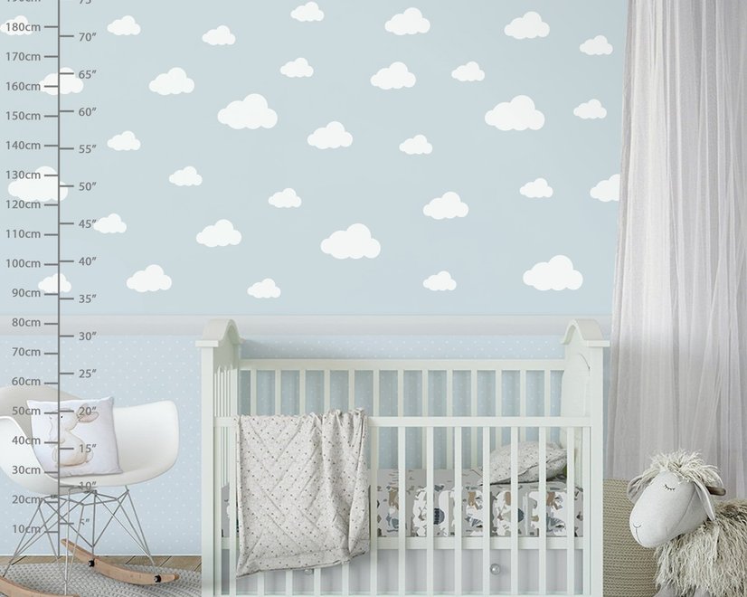 Blanc petit nuage stickers muraux pour enfants et bébé