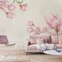 Aquarell Pink Magnolia Blüten Fototapete