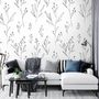 Papier peint panoramique minimal et moderne sur les plantes des champs