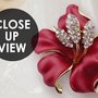 Crystal Red Floral Art Wallpaper Mural