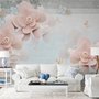 Papier peint panoramique floral rose