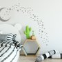 Silver Moon and Little Stars Wall Decal Sticker