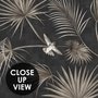 Tropical Palm Leaf and Birds Wallpaper Mural