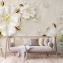 3D Embossed Look Jewelry Roses Wallpaper Mural