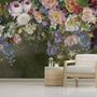 Vintage Colorful Vine Flowers Wallpaper Mural