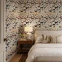 Zoomie kids wallpaper with painted dog breeds in tan, brown, black and grey on white