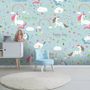 Cartoon Colorful Unicorns Wallpaper Mural