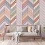 Papier peint panoramique vintage à chevrons