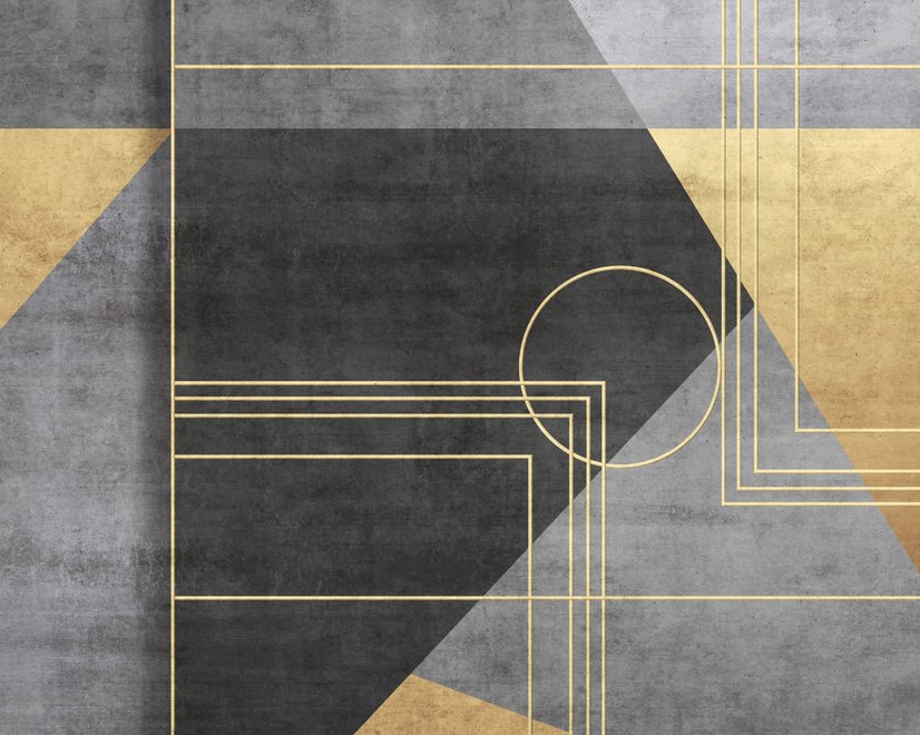 Colorful Geometric Grunge Art Wallpaper Mural