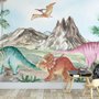 Süße bunte Welt der Dinosaurier Fototapete