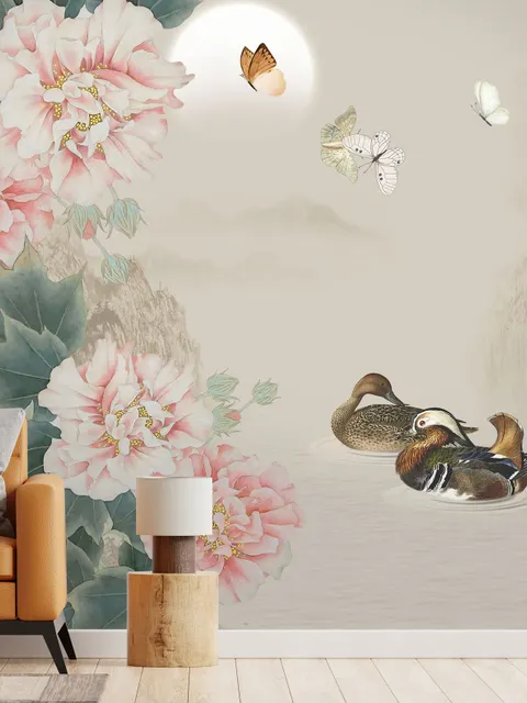 Nostalgic Peony Blossom Wallpaper Mural