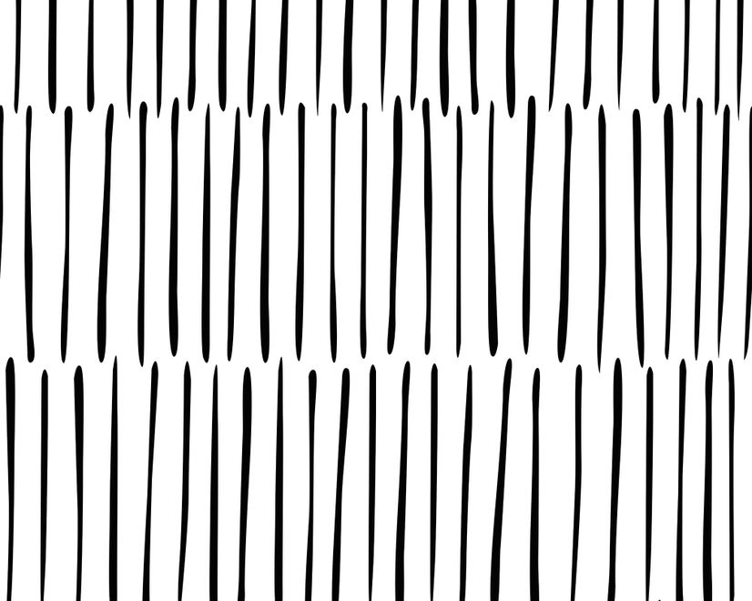 Abstract Minimalistic Black and White Line Wallpaper Mural