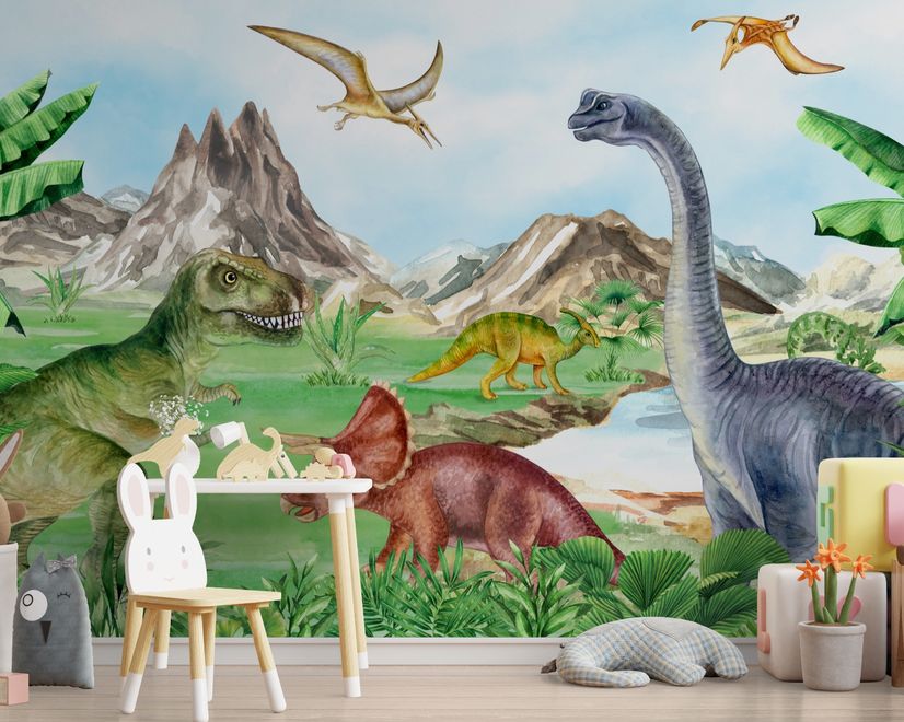 Kids Prehistoric Dinosaur Wallpaper Mural