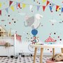 Bunte Zirkus-Fototapete mit Tieren