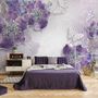 Papier peint panoramique violet avec papillons Swarovski