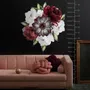 Watercolor Red Rose and Anemone Floral Bouqets Wall Decal Sticker