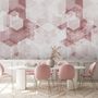 Abstract Pink Geometric Pattern Wallpaper Mural