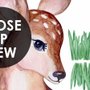 Kids Cute  Forest Animals with Trees Wall Decal Sticker