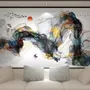 Watercolor Colorful Abstract Smoke Wallpaper Mural