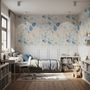 Watercolor Leaf and Twigs Printing Wallpaper Mural