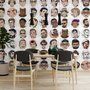 Papier peint panoramique visages hommes pop art