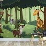 Fototapete Cartoon-Tiere im Wald