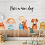 Papier peint panoramique petits enfants et chiens