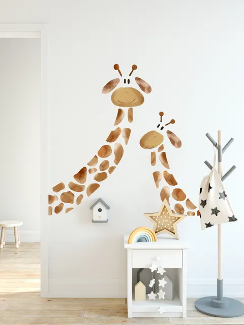 Süßes Giraffen Wandtattoo