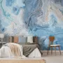 Turquoise Wave Pattern Wallpaper Mural