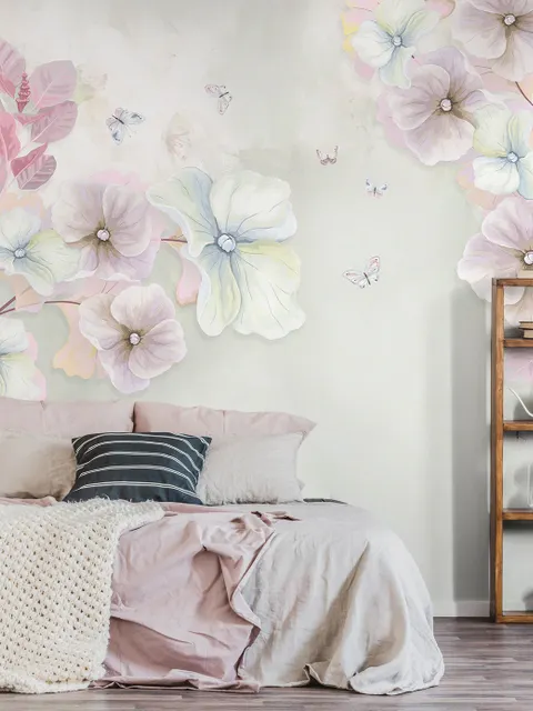 Watercolor Soft Flower Wallpaper Mural