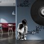 Black Music Record and Rock Music Notes Wall Decal Sticker