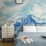Acrylic Blue Mountain Landscape Wallpaper Mural