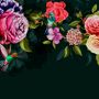 Dark Colorful Flowers Wallpaper Mural