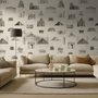 Vintage World Architecture Sketch Wallpaper Mural