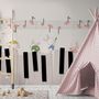 Cartoon Piano with Rabbits Wallpaper Mural