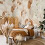 Neutrale Boho-Pflanzen mit Palmenblatt Fototapete