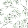 Papier peint motif feuilles olivier vert aquarelle