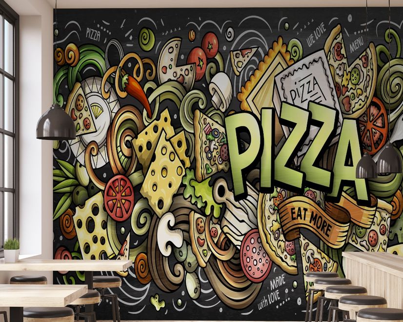 Pizza Food Wallpaper Mural 