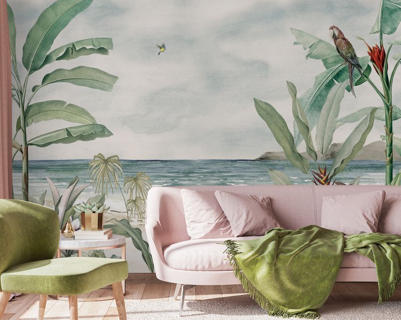 Papier peint vue plage tropicale