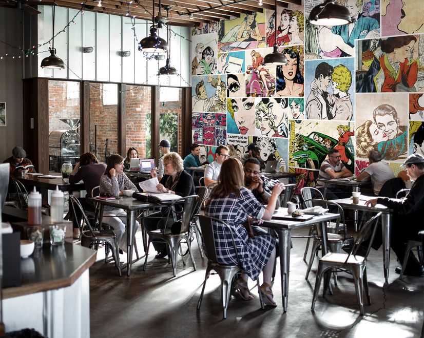 Retro Pop Art Comic Faces Wallpaper Mural