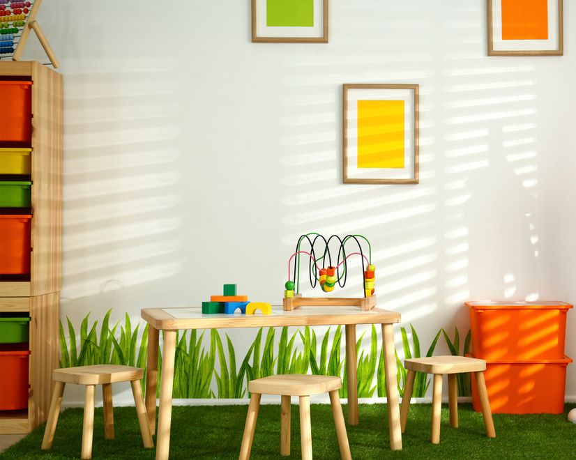 Kids Watercolor Green Plants Wall Decal Sticker
