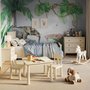 Kids Tropical Forest with Cute Safari Animals Wallpaper Mural